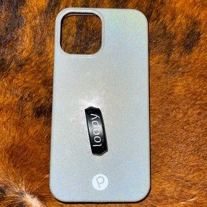 Silver Sparkle Loopy case with Black sparkle loopy